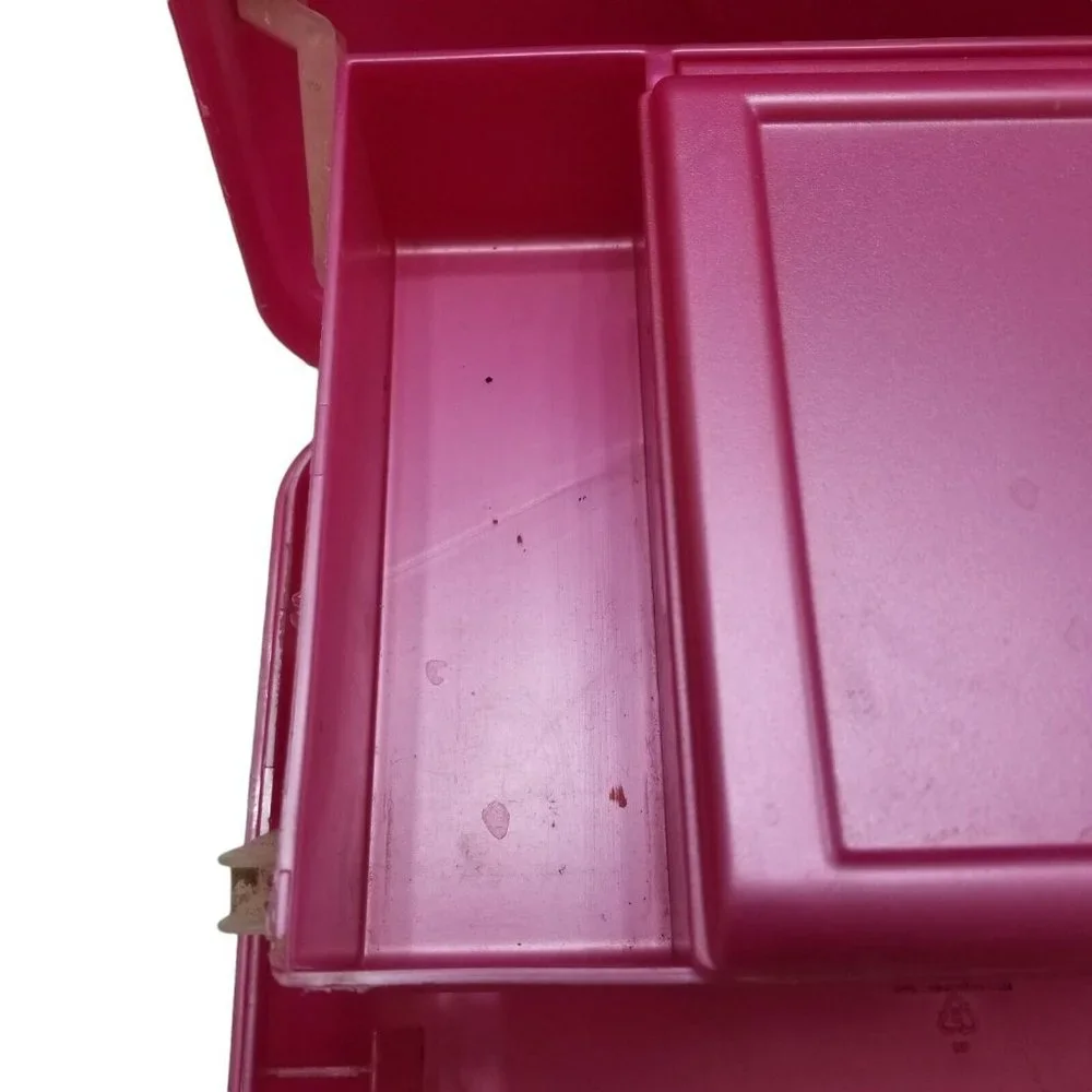 VINTAGE 90s Fuchsia Pink 2622 Caboodle Make-Up Organizer Storage Travel Case